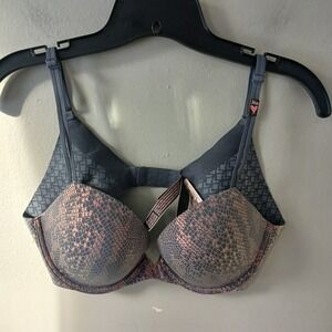 Victorias Secret Size 36B Push Up Bra Gray Pink Snake‎ Skin Print NWT $54.50!!!